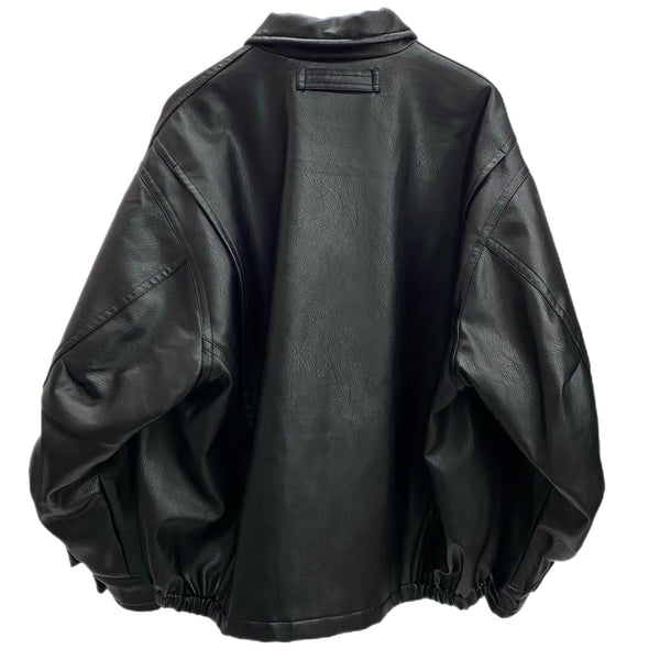 ノーティカ NAUTICA フェイクレザージャケット ブルゾン 233-1574 ジャケット ブラック Lサイズ 201MT-4235