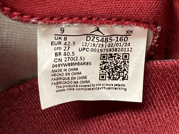 ナイキ NIKE 24年製 AIR JORDAN 1 RETRO HIGH OG TEAM RED エア ジョーダン レトロ ハイ チーム レッド AJ1 シューズ 白 赤 DZ5485-160 メンズ靴 スニーカー レッド 27cm 104S-967