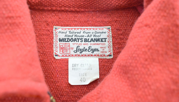 スタイルアイズ style eyes CHIMAYO ORTEGA チマヨ ジャケット オルテガ WILDOATS ブランケットジャケット 40 ジャケット レッド 103MT-3166