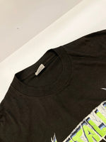 バンドTシャツ BAND-T 80s Vintage ヴィンテージ METALLICA メタリカ 88-89 ツアーTシャツ 黒 袖シングル US古着 XL Tシャツ ブラック LLサイズ 101MT-2711