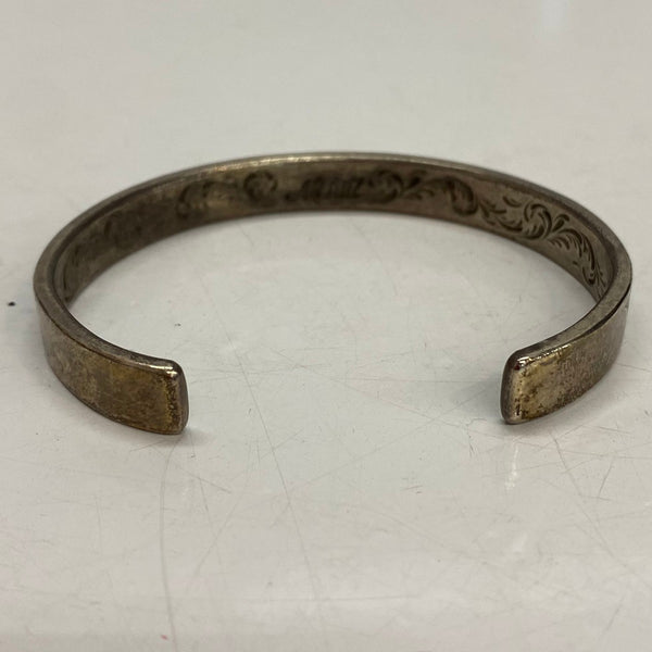 【曜日割引対象外】 【中古】マウントヒル Mt.hill チップインレイバングル ワイド キャリコレイクターコイズ メンズジュエリー・アクセサリー インディアンジュエリー バングル グリーン 201goods-672 VB