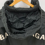 バレンシアガ BALENCIAGA 18AW PADDER WINDBREAKER バックロゴ ナイロンジャケット 533910 TYD36 ジャケット ブラック 44サイズ 201MT-4845