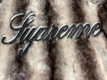 シュプリーム SUPREME 20AW Faux Fur Reversible Hooded Jacket  フェイクファー リバーシブル フーデッド 筆記体 茶色 ジャケット ロゴ ブラウン Lサイズ 104MT-328