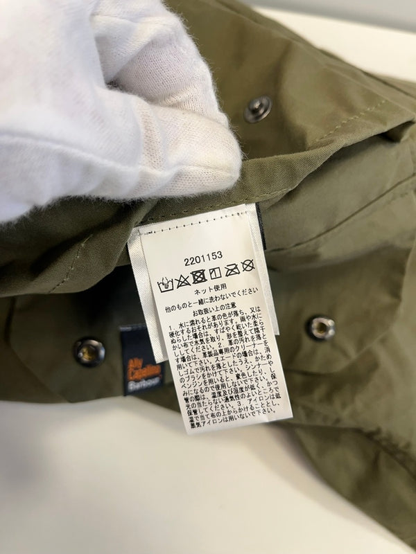 バーブァー Barbour ×Ally Capellino アリー カペリーノ ジップコート 緑 ジャケット カーキ Sサイズ 101MT-5325