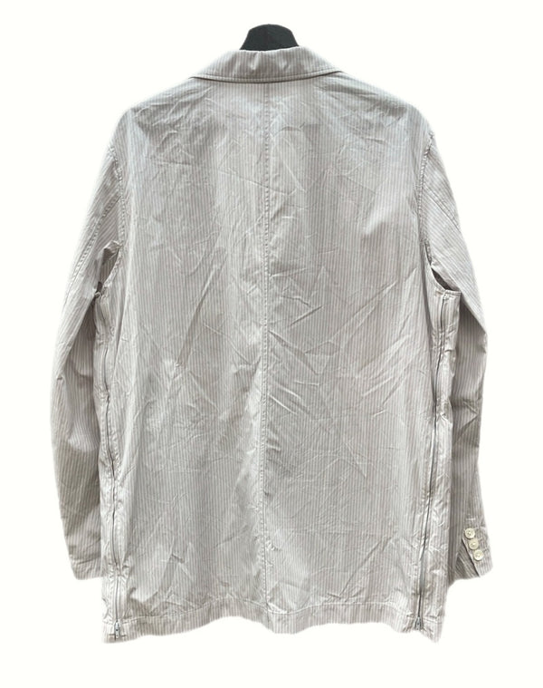 ヨーク YOKE 22SS STRIPE DOUBLE BRESTED SHIRT JACKET ストライプ ダブル ブレスト シャツ ジャケット テーラード 灰 YK22SS0331J サイズ 3 ジャケット ストライプ グレー 104MT-1128