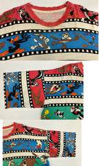 ヴィンテージ vintage Looney Tunes ルーニー・テューンズ キャラクター 両面プリント オールオーバープリント - Tシャツ マルチカラー 101MT-4007