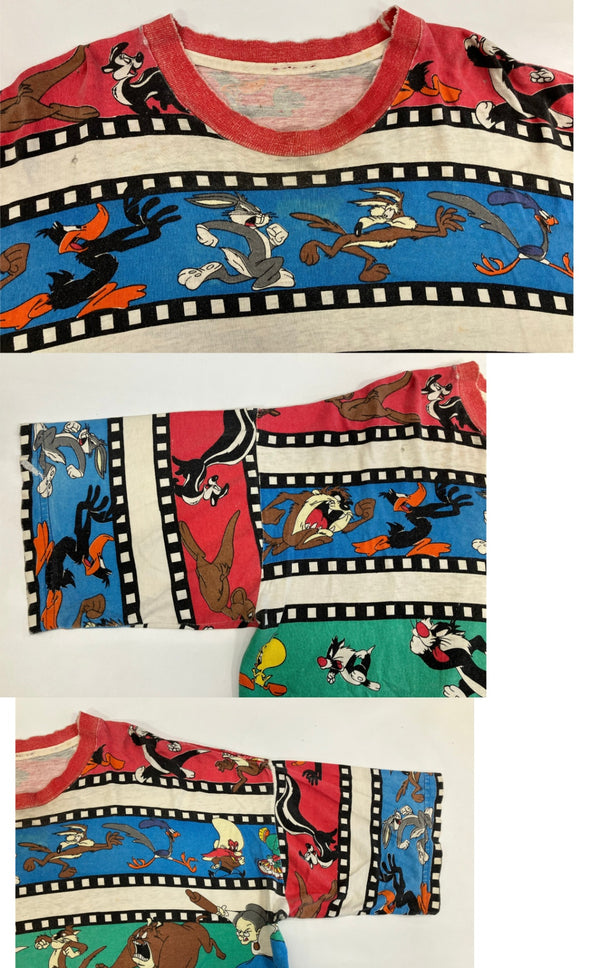 ヴィンテージ vintage Looney Tunes ルーニー・テューンズ キャラクター 両面プリント オールオーバープリント - Tシャツ マルチカラー 101MT-4007