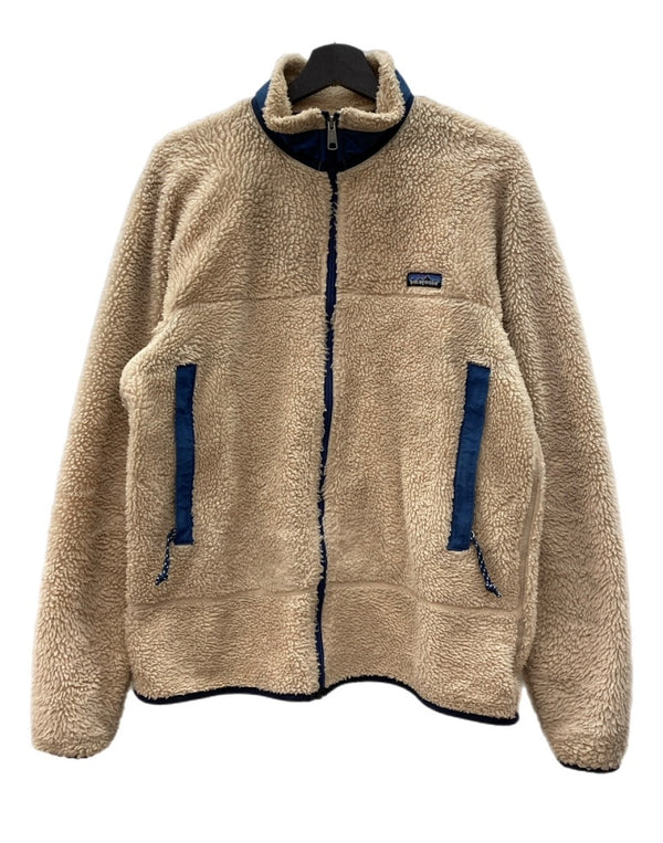 パタゴニア Patagonia PEF RETRO X FLEECE JACKET レトロ フリース ジャケット ボア ジップアップ USA製 アウトドア 薄茶 ジャケット ロゴ ベージュ Mサイズ 104MT-2197