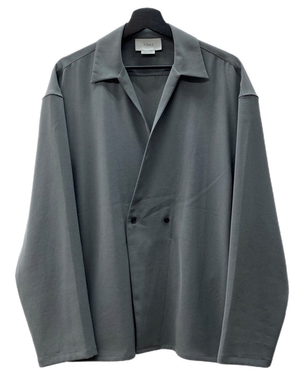 ヨーク YOKE 20SS SHIRTS CARDIGAN シャツ カーディガン テーラード 薄手 ジャケット 灰 YK20SS0096SH ジャケット 無地 グレー Mサイズ 104MT-1624