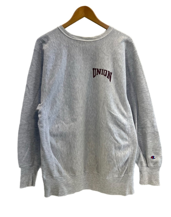 チャンピオン Champion 90s～ ヴィンテージ vintage 刺繍タグ リバースウィーブ REVERSE WEAVE US古着 UNION 両面プリント XL スウェット グレー LLサイズ 101MT-4948