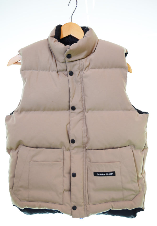 カナダグース CANADA GOOSE WINDSOR VEST ウィンザー ジップアップ ダウンベスト 4131JM ベスト ベージュ Sサイズ 103MT-3042