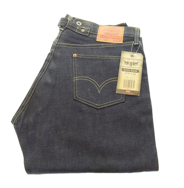 リーバイス Levi's S702-XX DEAD STOCK デッドストック 日本製 復刻 702 シンチバック サスペンダーボタン 98年製 90年代 90's 90s S702-XX00 デニム ブルー W36L36 103MB-602