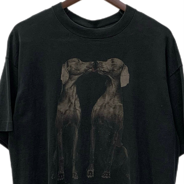【曜日割引対象外】 ヴィンテージ vintage 90’s 90s 90年代 ウィリアムウェグマン William Wegman Tシャツ ブラック XLサイズ 201MT-3611 VB
