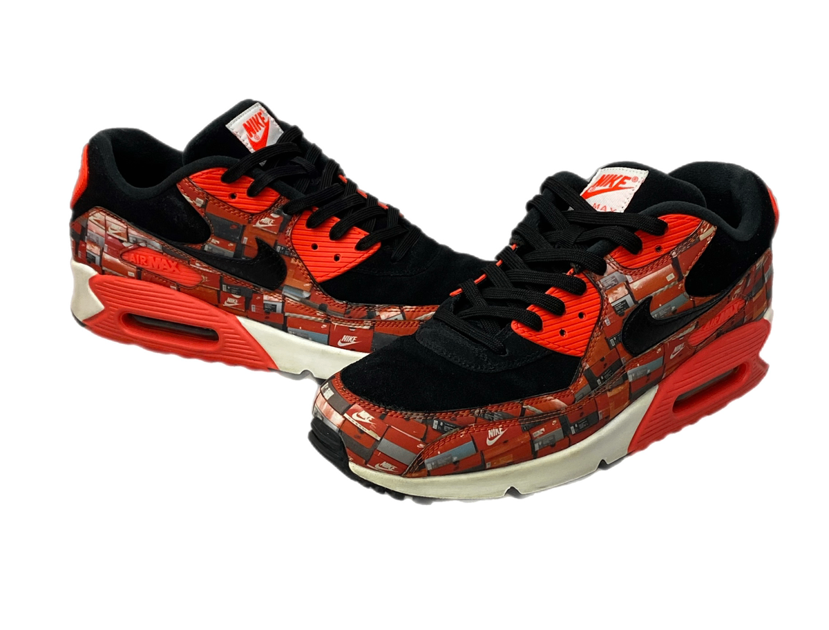 ナイキ NIKE アトモス×ナイキ エアマックス90 レッド ATMOS × NIKE AIR MAX 90 RED AQ0926-001 メンズ靴  スニーカー ロゴ レッド 28.5cm 201-shoes850 | 古着通販のドンドンサガール