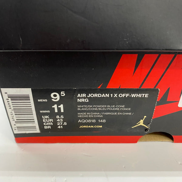 ナイキ NIKE × OFF-WHITE AIR JORDAN 1 X AQ0818-148 メンズ靴 スニーカー ブルー 27.5cmサイズ 201-shoes1573