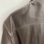 【曜日割引対象外】 リーバイス Levi's 90's LEATHER TRUCKER JACKET 70345-83-F94-153 ジャケット ブラウン Lサイズ 201MT-4094 VB