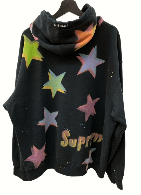シュプリーム SUPREME 21SS Gonz Stars Hooded Sweatshirt フーディー 裏起毛 スター 星 BLACK 黒 XLarge パーカ ロゴ ブラック 104MT-251