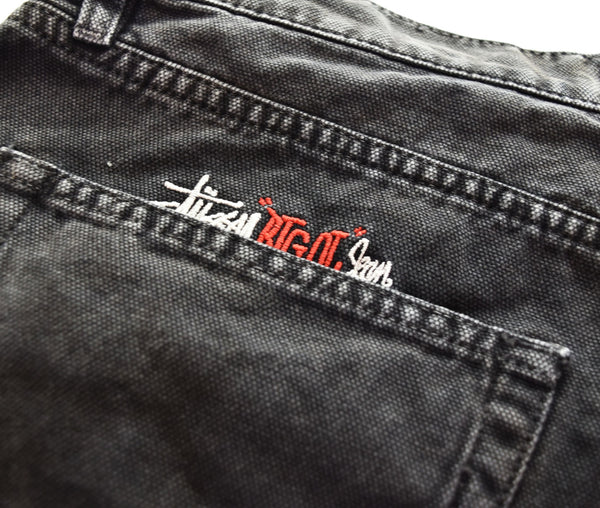 ステューシー stussy  Washed Canvas Big OL デニムパンツ W32 116618 デニム ブラック 32 103MB-576
