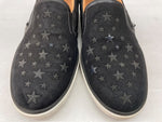 ジミーチュウ JIMMY CHOO GROVE GLITTER STARS ラメ スター 星 スタッズ スニーカー SNEAKERS SLIP-ONS イタリア製 BLACK 黒 レディース靴 スリッポン ブラック SIZE40 104S-822
