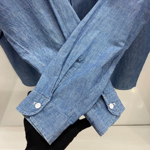 【曜日割引対象外】 ヴィンテージ vintage 70's ビッグヤンク BIG YANK シャンブレーシャツ 長袖シャツ ブルー 201MT-4382 VB