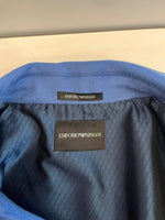 エンポリオ・アルマーニ EMPORIO ARMANI ブラッシュドウール混フェルト ジャケット 青 H31R02 C1452 EU46 コート ブルー 101MT-5012