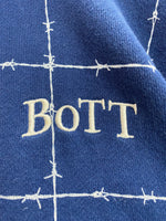 ボット BoTT 有刺鉄線柄 フーディー 223BoTT16-H パーカ ブルー Mサイズ 201MT-3825