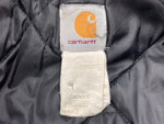 カーハート Carhartt DUCK TRADITIONALCOAT トラディショナルコート ダック ワークジャケット 中綿 黒 C003 サイズ 46 ジャケット ロゴ ブラック 104MT-1870