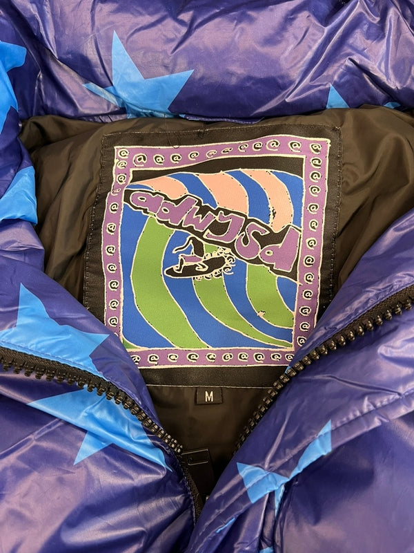 オールウェイズ always do what you should do ダウンジャケット 星柄 紫 青 ジャケット パープル Mサイズ 101MT-5399