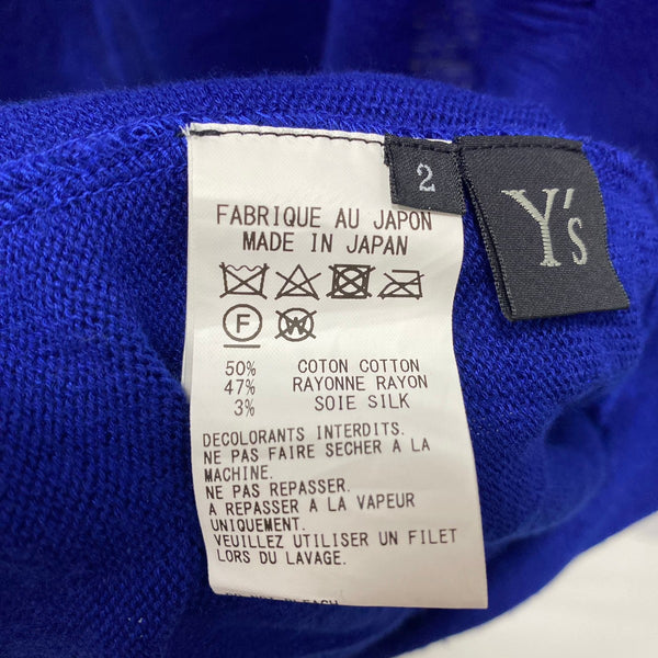 ワイズ Y's クラッシュニット YG-K05-081 セーター ブルー 2サイズ 201LT-312