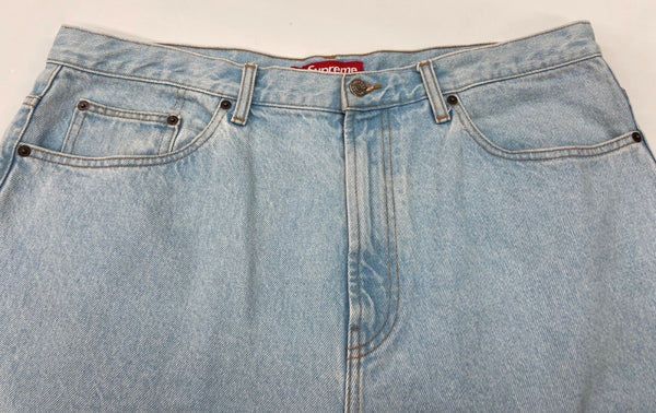 シュプリーム SUPREME 24SS Baggy Jean Washed Indigo バギー ジーンズ ワイド デニム パンツ ロゴ デニム ブルー サイズ 36 104MB-312