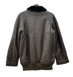 ヴィンテージ vintage Raspini Firenze ラスピーニフィレンツェ ユーロ イタリア フライトジャケット ボア レザージャケット 片爪 G-1 茶 サイズ46 ジャケット 無地 ブラウン 104MT-2239
