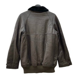 ヴィンテージ vintage Raspini Firenze ラスピーニフィレンツェ ユーロ イタリア フライトジャケット ボア レザージャケット 片爪 G-1 茶 サイズ46 ジャケット 無地 ブラウン 104MT-2239