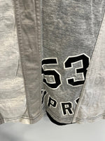 シュプリーム SUPREME Reconstructed S/S TOP TEE ロゴ パッチワーク 半袖カットソー  Tシャツ グレー Lサイズ 101MT-5210