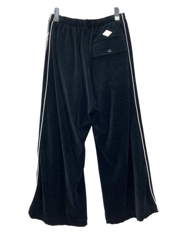 コンダクター el conductorH Velour Pants ベロア パンツ ジャージ トラック ワイド 刺繍 ボトム 黒 総柄 PD21AP05 ボトムスその他 ブラック サイズ 2 104MB-402