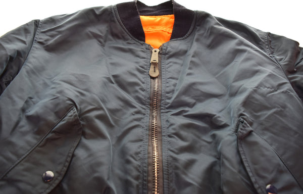 アルファ  ALPHA INDUSTRIES USA製 MA-1 フライトジャケット MIL-J-82790J ジャケット ネイビー Mサイズ 103MT-3241