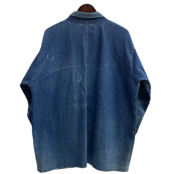 【曜日割引対象外】 US古着 80’s 80s 80年代 デニムカバーオール ジャケット ブルー 201MT-3578 VB
