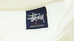 ステューシー STUSSY 90s 90's USA製 紺タグ 迷路プリント グラフィック シングルステッチ Tシャツ ホワイト Lサイズ 103MT-2687