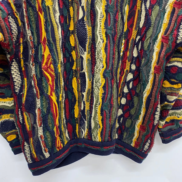 【曜日割引対象外】 クージー COOGI 90's 3Dニットカーディガン カーディガン マルチカラー Lサイズ 201MT-4034