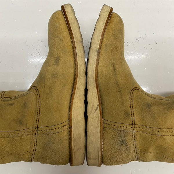 【曜日割引対象外】 レッドウィング RED WING ペコスブーツ スエード USA製 8168 メンズ靴 ブーツ ペコスタイプ ベージュ 25cmサイズ 201-shoes1520 VB