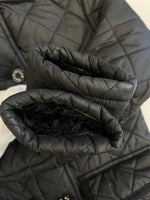 マッキントッシュ MACKINTOSH 裏ボア 中綿コート キルティング ジャケット フード付き コート ブラック サイズ36 101LT-151