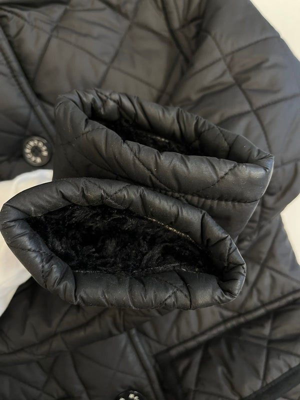 マッキントッシュ MACKINTOSH 裏ボア 中綿コート キルティング ジャケット フード付き コート ブラック サイズ36 101LT-151