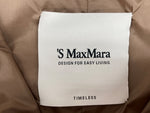 マックスマーラ Max Mara エス 'S ナイロン NYLON ロング丈 マキシ丈 フーディ フロントジップ ダブルジップ ウエストマーク BROWN 茶色 902603986 コート ブラウン SIZE38 104LT-220