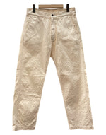 コムデギャルソン COMME des GARCONS HOMME WORK PANTS ワーク パンツ ジップフライ トラウザーズ 白 無地 HM-P018 ボトムスその他 ホワイト Sサイズ 104MB-399