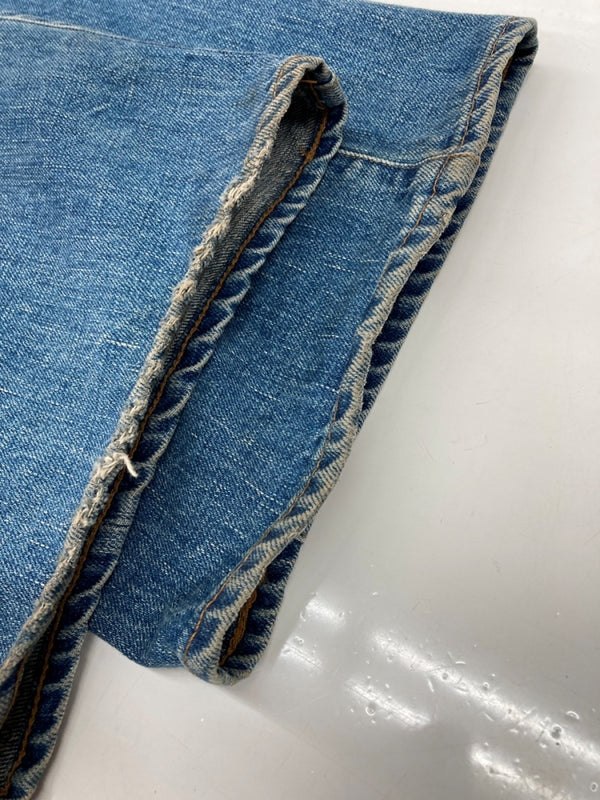 ハイク HYKE DENIM BARREL LEG JEANS デニム バレル レッグ ジーンズ ジーパン ウォッシュ加工 ボタンフライ パンツ インディゴ 青 無地 デニム ブルー サイズ2 104MB-395