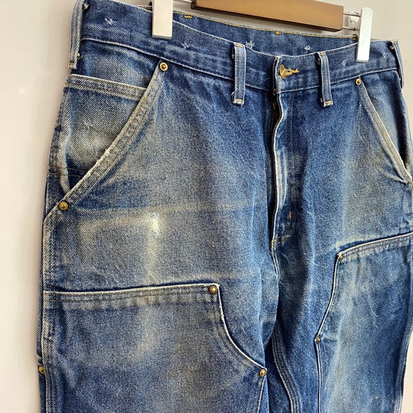 【曜日割引対象外】 カーハート Carhartt デニム ダブルニー ペインター カーゴパンツ ブルー W34サイズ 201MB-1154 VB