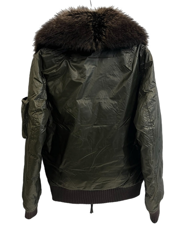 デュベティカ DUVETICA 2way ファー付き ダウンジャケット  U.380.00.F-1001R サイズ48 ジャケット グリーン 101MT-4655