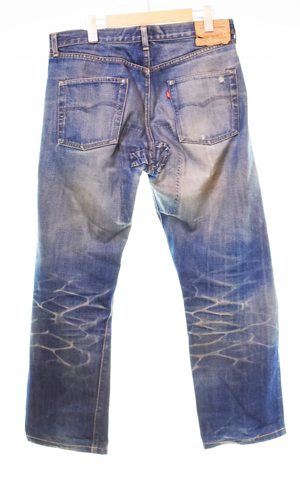 リーバイス Levi's 00's 2004年 501xx 1955年 復刻 USA製 アメリカ限定 ボタンフライ ボタン裏 R リペア デニム ブルー 35/34 103MB-595
