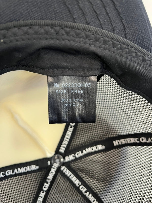 ヒステリックグラマー HYSTERIC GLAMOUR Guitar Girl Mesh Cap  ギター ガール メッシュ キャップ 黒 02233QH05 帽子 メンズ帽子 キャップ ブラック 101hat-141