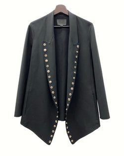 アレキサンダーワン Alexander Wang TAILORED JACKET テーラード ジャケット スナップボタン 薄手 黒 ジャケット 無地 ブラック XSサイズ 104MT-989