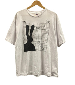 US US古着 90's~ 90年代～ MAtt GROENING LIFE IS HELL マット・グレイニング 漫画家 コミック アートT MADE IN USA アメリカ製 VINTAGE ヴィンテージ XL Tシャツ ホワイト LLサイズ 101MT-5184